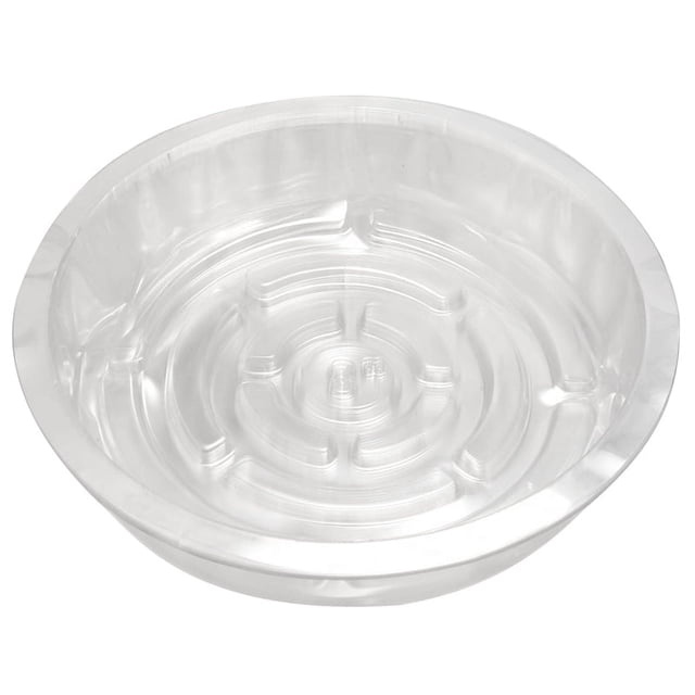 10 bandejas de goteo de plástico transparente de 8 pulgadas para plantas de interior y exterior, con macetas para suculentas.
