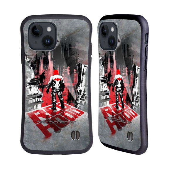 Head Case Designs Officially Licensed Batman Arkham Knight Graphics Red Hood Hybrid Case Compatible with Apple iPhone 15
