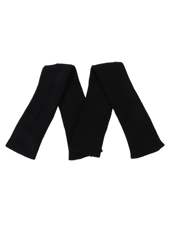 Hemoton 1 Pair Winter Warm Wool Gloves Sleeves Arm Warmers with Thumb Hole for Women