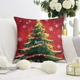 thumbnail image 5 of Merry Christmas Tree Winter Snowfalke Throw Pillow Case Modern Throw Pillow Case Set of 4 Vintage Throw Cushion Case for Couch Sofa Bed Farmhouse, 5 of 7