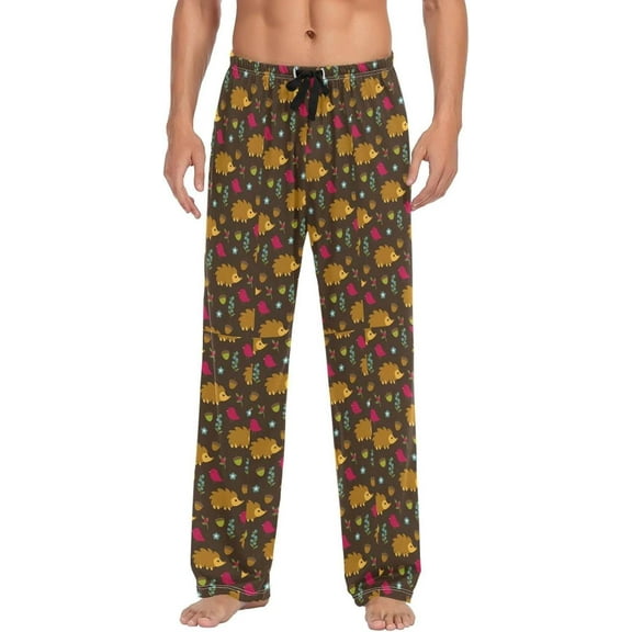 GZHJMY Hedgehog Pajama Pants for Men, Lounge Pants Lightweight Men Pajama Bottoms with Drawstring Pockets, Christmas New Year Birthday Gifts, XX-Large