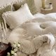 thumbnail image 4 of Xiao Hua Juego de sábanas, juego de sábanas y fundas de almohada, juego de cama individual, ropa de cama de hotel, decoración del hogar (blanco), 4 of 5