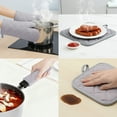 thumbnail image 4 of Unique Bargains Pot Holders Heat Resistant Kitchen Gloves Gray 4.7x13.8inch, 4 of 7