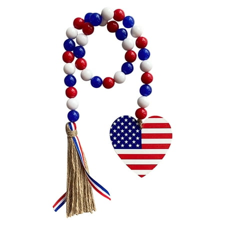 

Veki Tassel Wooden Independence Hanging Garland Bead Pendant Day Decoration String Decoration & Hangs Paper Hanging Decorations Christmas