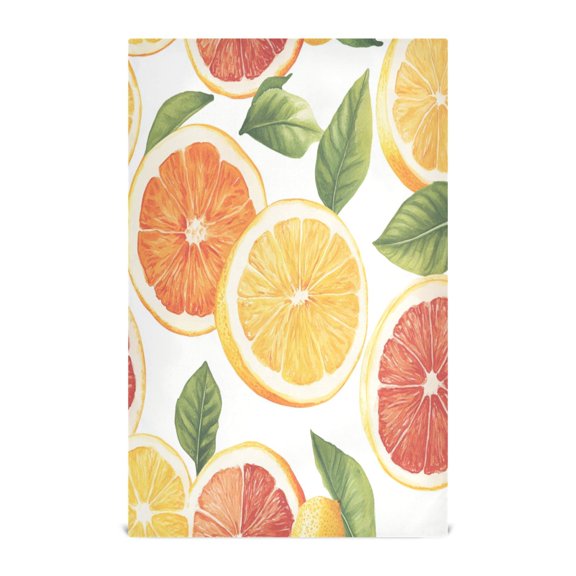 Watercolor Citrus Decorative Waffle Towel Kitchen Dishcloth 28x18in Multi-Use Tea Towel