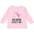 thumbnail image 3 of Inktastic My Meme Loves Me Girl Unicorn Girls Long Sleeve Toddler T-Shirt, 3 of 5