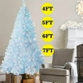thumbnail image 3 of Christmas Exchange Gifts Christmas Tree Decorations Christmas Tree Christmas Gifts for Family Pre-lit Christmas Tree White Christmas Tree with Lights 4/5/6/7FT Bushy Xmas Party Home Outdoor Indoor, 3 of 10
