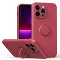 thumbnail image 1 of Funda de color sencillo para iPhone 11 Pro Max con soporte de anillo, placa metálica para carga magnética, diseño antigolpes y soporte giratorio de 360 grados., 1 of 5