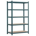 thumbnail image 1 of TYUIOP 5-Tier Utility Shelves, Metal Storage Shelves Garage Shelving Unit Adjustable Garage Storage Shelves Storage Racks Heavy Duty Shed Shelving- Neptune Blue, 35.5 x 16 x 71 Inch, 1 of 5