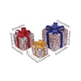 thumbnail image 3 of Christmas Lighted Gift Boxes Clearance Christmas Lighted Boxes Remote Control Set of 3 LED Up Decor Outdoor Up Christmas Boxes Present Decorations Outdoor Yard 3Pcs, 3 of 6