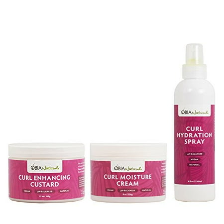 Obia Naturals Curl Enhancing Custard 12oz Curl Moisture Cream 8oz