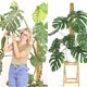 thumbnail image 2 of 40cm Juego de postes de musgo reutilizables para plantas trepadoras, kit de palos de musgo para plantas en macetas, 2 of 5