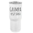 thumbnail image 1 of Grumpa Est. 2021 Established Stainless Steel Vacuum Double-Walled Insulated 20 Oz Tumbler Travel Coffee Mug with Clear Lid, White, 1 of 1