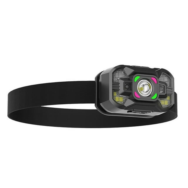 TIELUTT Lampe Frontale à Main pour Activités Extérieures avec Luminosité Réglable et Sangle de Tête Sécurisée pour Petite Torche Xm-18 3 Pinces à Chapeau Lampe Frontale Rechargeable pour Adultes