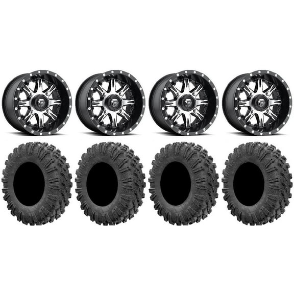 Fuel Nutz Black 14" Wheels 27" MotoRavage Tires Polaris RZR XP 1000 / PRO XP / Ranger XP 900/1000