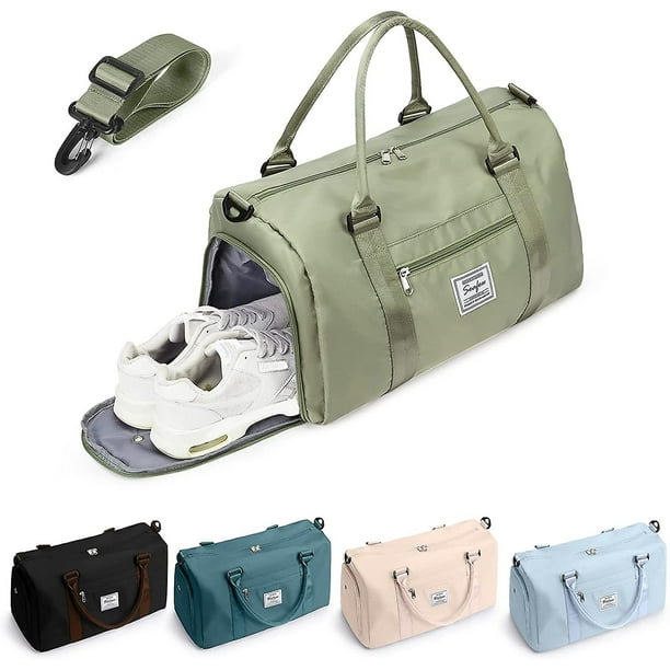 Bolsa de gimnasio para mujeres y hombres, bolsa de viaje, bolsa de lona deportiva para gimnasio con compartimento para zapatos y bolsillo húmedo, bolsa para llevar durante la noche, bolsa de