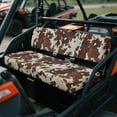 thumbnail image 3 of Uorisanigo UTV Seat Covers Set with Elastic Band, Easy Installation Brown Cow Print Mule Seat Cover for Kawasaki Mule 3000 3010 3020 Durable Fabric Replacement UTV Accessories, 3 of 7