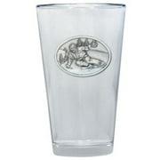 Skiers Oval Emblem Pint Glass by Heritage Metalworks