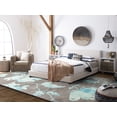 thumbnail image 3 of Safavieh Dip Dye Kayla Distressed Wool Area Rug, Gray/Turquoise, 6' x 9', 3 of 11
