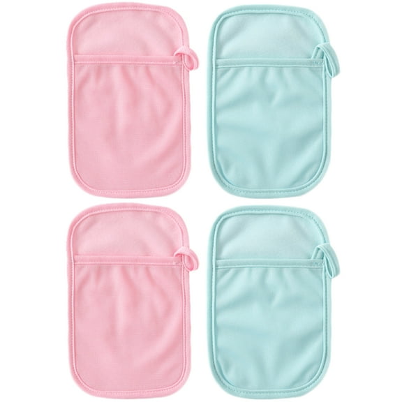 LABSERRON 4Pcs Baby Bath Mitts for Exfoliating Bath Gloves in Assorted Color