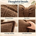 thumbnail image 7 of Eolstice Bow Pillow, Boho Decorative Throw Pillow, Vintage Texture Sofa Pillow for Bed Sofa Living Room Bedroom Home Car Decor,Brown, 7 of 7