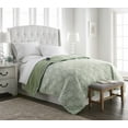 thumbnail image 4 of Thermee Micro Flannel Twin-Size Heated Electric Blanket with Sherpa, Machine Wash & Dry, Timer & Safety Shutoff, 84Lx62W, Toile Celery Green, 4 of 4