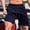 Navy, variant on Men Fitness Solid Color Casual Split 3-Point Shorts Summer Gym Athletic Training Short Running Workout Sports Short Yellow