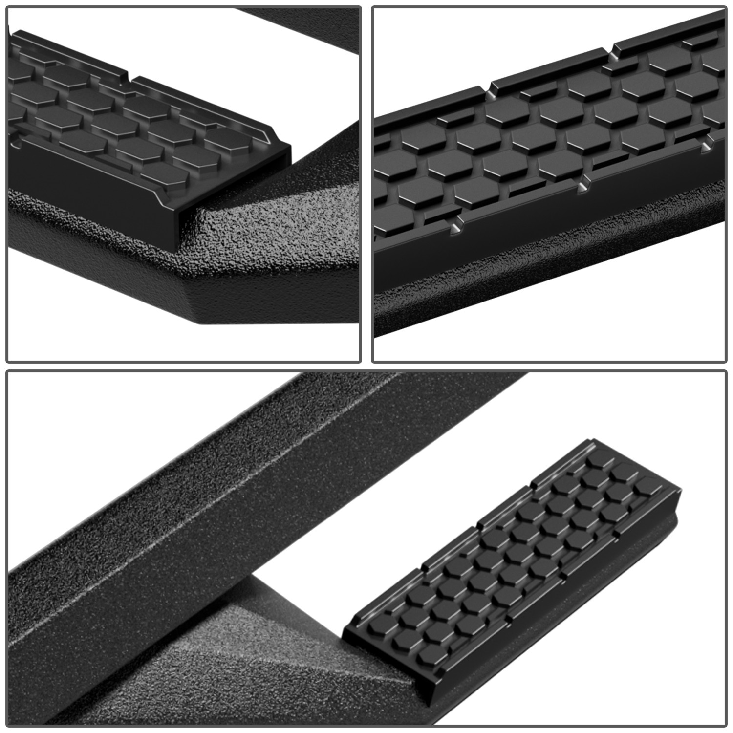 Nuvision for 18-24 Jeep Wrangler JL 4Dr Pair Steel Side Arm Step Nerf Bar Running Boards