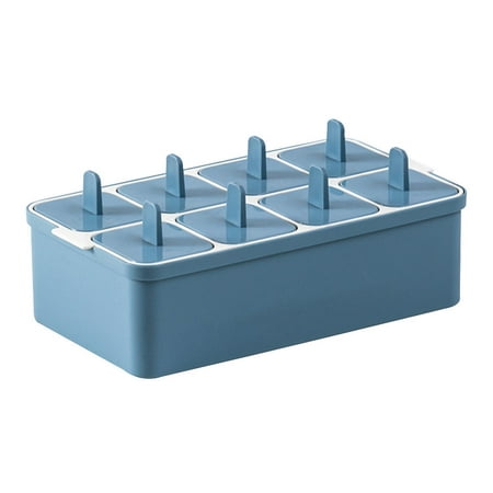 

DIY Popsicle Mold Square Ice Cream Making Mold Kitchen Ice Box Mold Creative Ice Grid (Blue)