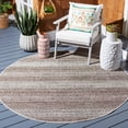 thumbnail image 4 of Safavieh Havana Flora Striped Indoor/Outdoor Area Rug, Light Brown/Ivory, 6'7" x 6'7" Round, 4 of 12