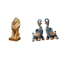 thumbnail image 1 of Figura de león,Estante con estatua de león para escritorio,oficina,decoración del hogar,Figura de elefante,Figuras de elefantes,estatuas,adornos de animales,Escultura coleccionable para, 1 of 8