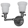 thumbnail image 3 of Meyda Tiffany 50624 13" Wide 2 Light Vanity Light - Nickel, 3 of 5