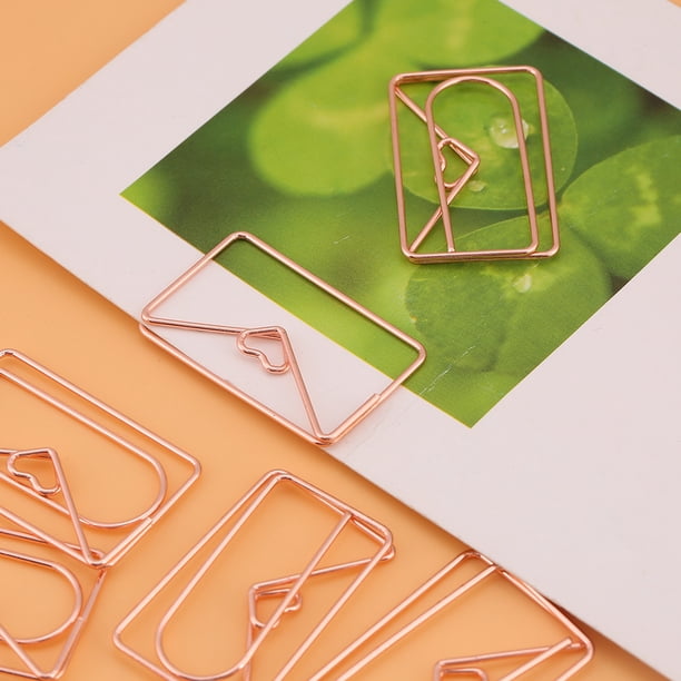 12 Unids Clips de papel dorado Paperclips grandes Clips envolventes de metal Escuela Suministros para oficina Organización de documentos personales clips dorados clips Spptty artesanía