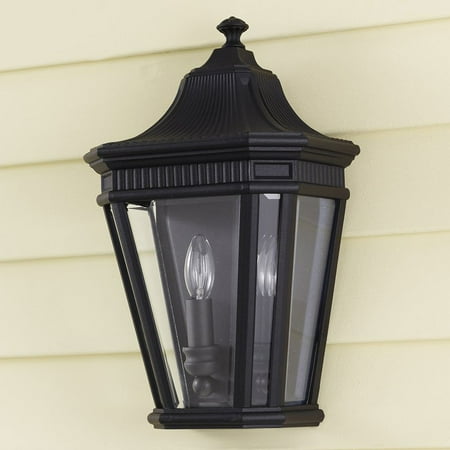 Feiss Cotswold Lane Outdoor Pocket Wall Mount Lantern - 16H in. Black