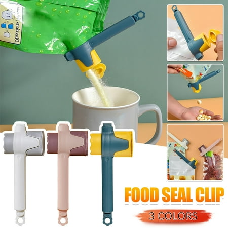 

Christmas Clearance! SuoKom 3PCS Food Sealing Clip With Large Discharge Nozzle For The Bag For Food Storage