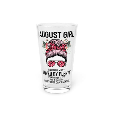 

Hilarious Female Facial Expression Lady Sunglasses Ribbon Humorous Feminine Feminist Sayings Enthusiast Fan Pint Glass 16oz