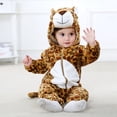 thumbnail image 6 of SILVERCELL 0-3T Baby Boys Girls Cartoon Flannel Hooded Bodysuit Playsuit One-Piece Romper Jumpsuit Homewear Outfits, 6 of 8