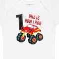 thumbnail image 4 of Inktastic Monster Truck How I Roll 1st Birthday Boys Baby Bodysuit, 4 of 5
