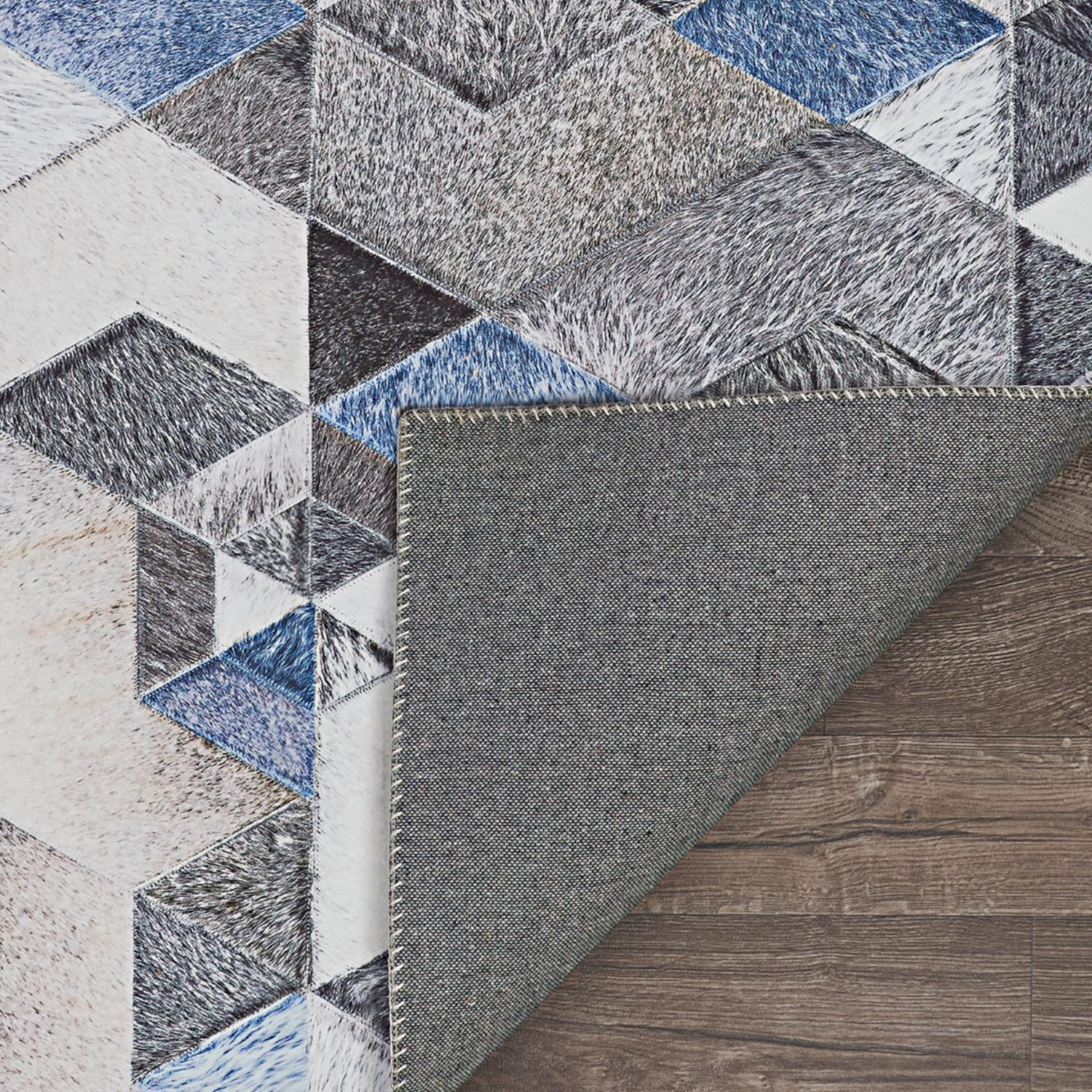 Couristan Prairie Falsterbo Denim Printed Faux Cowhide Area Rug&nbsp;
