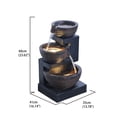 thumbnail image 5 of Enchanting Outdoor Fountain with 12 Warm White LED Lights - Black, 5 of 5