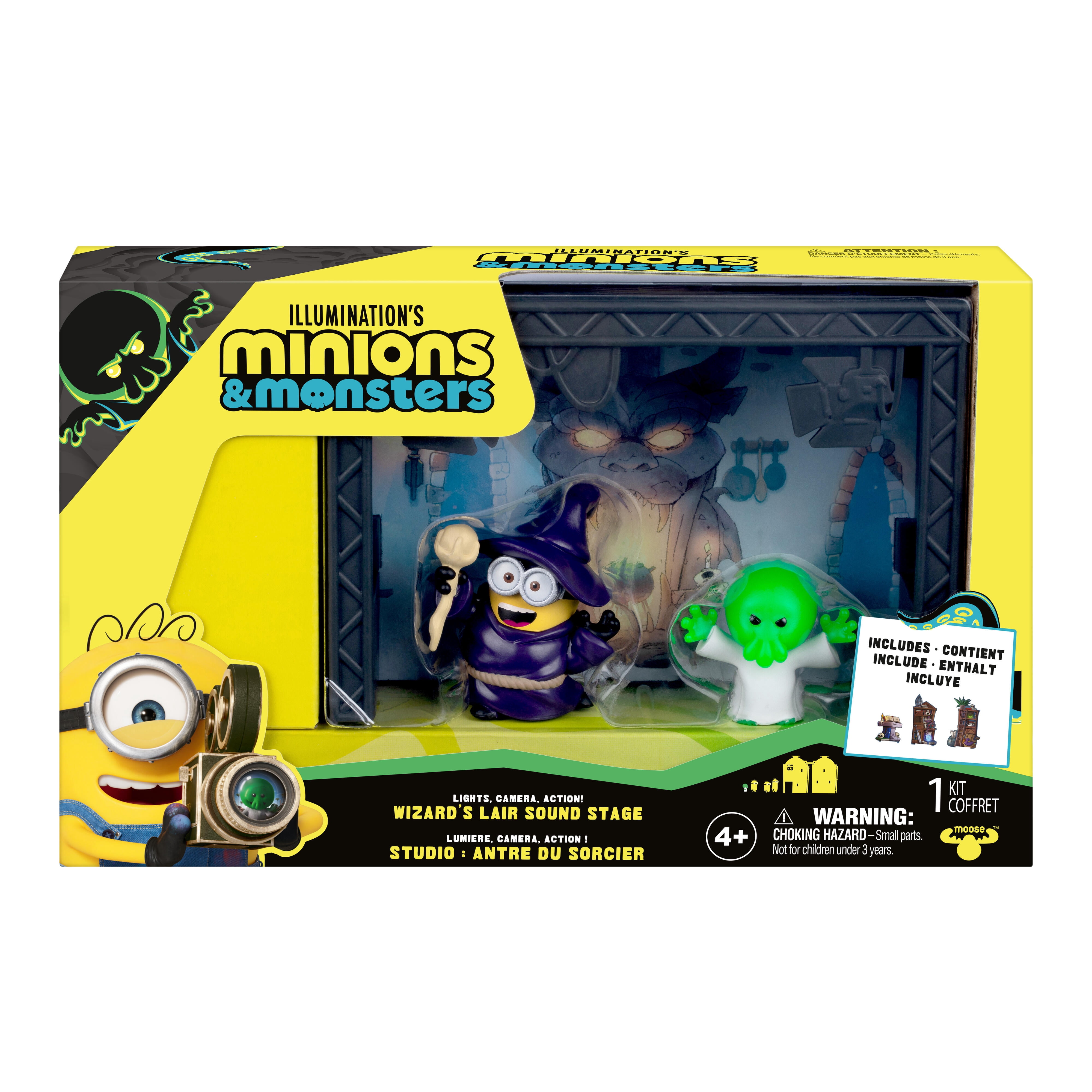Minions & Monsters Wizard's Lair Sound Stage, Includes 2 Cast & Crew Mini Figures and 3 Themed Stage Props, Ages 4+