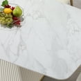 thumbnail image 4 of Montary 7 Piece Dining Room Set, Modern Dining Table and Chairs Set, Sintered Stone Dining Table Set for 6, White Marble Dining Table with 6 Chairs for Kitchen, Dining Room, 4 of 9