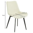 thumbnail image 2 of Ktaxon Dining Chairs Set of 4 Modern Diner Chairs with Metal Legs and PU Leather Cushion, Side Chairs for Living Room Bedroom Outdoor Lounge Beige, 2 of 7