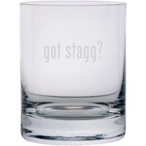 got stagg? Etched 11oz Stolzle New York Crystal Rocks Glass