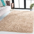 thumbnail image 2 of SAFAVIEH Rainbow Rosalin Solid Shag Area Rug, Beige, 5' x 8', 2 of 7