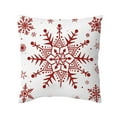 thumbnail image 2 of CaiYueKe Snowflakes Christmas Pillow Covers 18X18 Inch Xmas Snow Flakes Square Couch Pillow Cases Winter Holiday Decorative Throw Pillows Home Decor For Room Bedroom Sofa Couch Cushion, 2 of 7