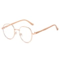 thumbnail image 4 of Retro Round Metal Eyeglasses, Ultra-Light Frame Anti Blue Light Eyewear for Men and Women, 4 of 5