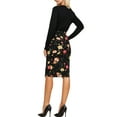 thumbnail image 2 of Doublju Women's Side Slit Midi H Line Pencil Skirt (Plus Size Available), 2 of 4