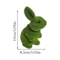 thumbnail image 2 of Desktop Ornament Easter Bunny Flocked Figurines for Home Green Rabbit Statues for Garden Yard Centerpiece Display Seasonal Spring, 2 of 6