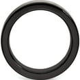 thumbnail image 2 of Black Ti & Titanium Polished Grooved Concave Ring, 2 of 5